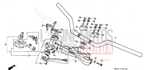 HANDLE PIPE/TOP BRIDGE NX2502P de 1993